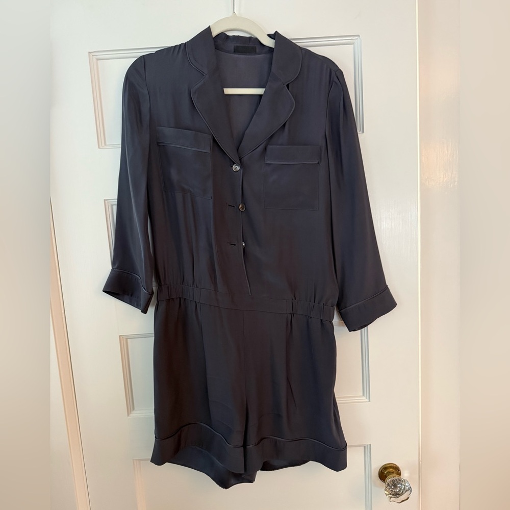 ATM silk shorts romper